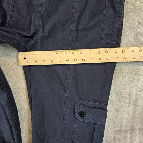 Ulla Johnson Pants Womens 6 Navy Blue Cargo Joggers Paperbag Waist Drawstring - Picture 6 of 11